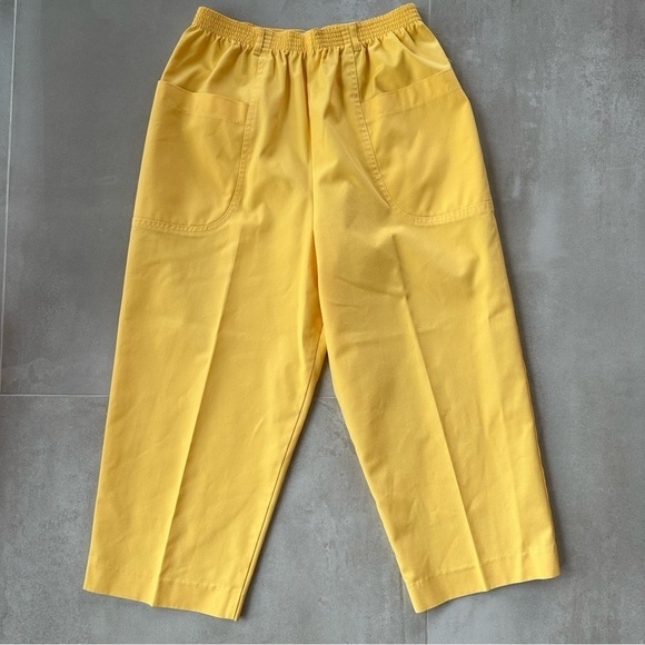 Vintage Koret Yellow Pull-on Ankle Pants - Picture 1 of 5